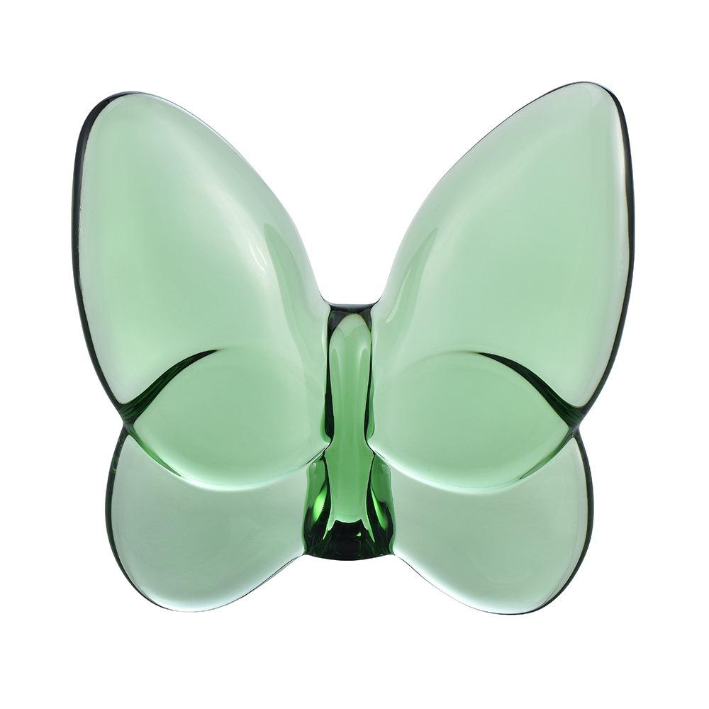 Transparent Crystal Butterfly Ornaments Colorful Butterfly Statue Crafts Garden Ornament S зелёный