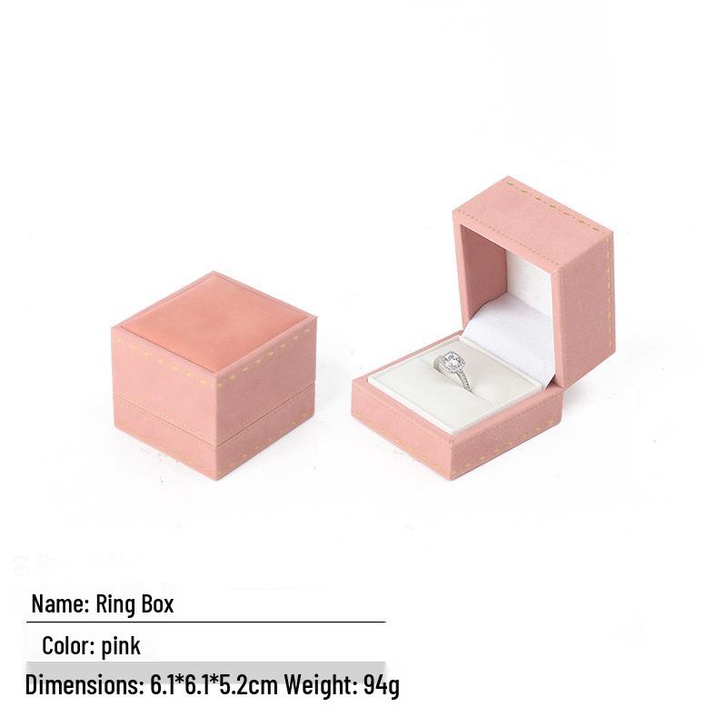 High-End Italian Lace Velvet Flip-Top Jewelry Box for Rings and Bracelets Lace Velvet Jewelry Box