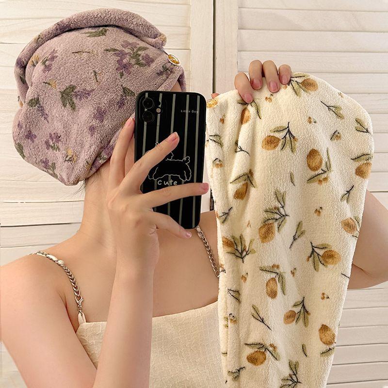 Schnell Trocknende Haar-Mütze Super Absorbierend Weich Badezimmer Damen Kopfhandtücher Mädchen Niedliches Haarhandtuch Haar-Trockenwickel Hauben