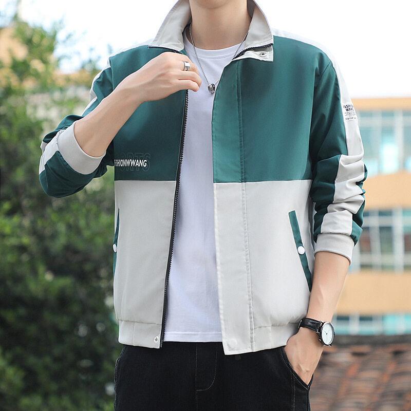 Frühlings- und Herbstmode für Herren, lässige, lockere Slim-Kragen-Jacke