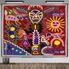 Mexico Mexican Mayan Tribal Art Tapestry Wall Hanging Ethnic Paintings Psychedelic Aesthetic Background Cloth Home Decorations