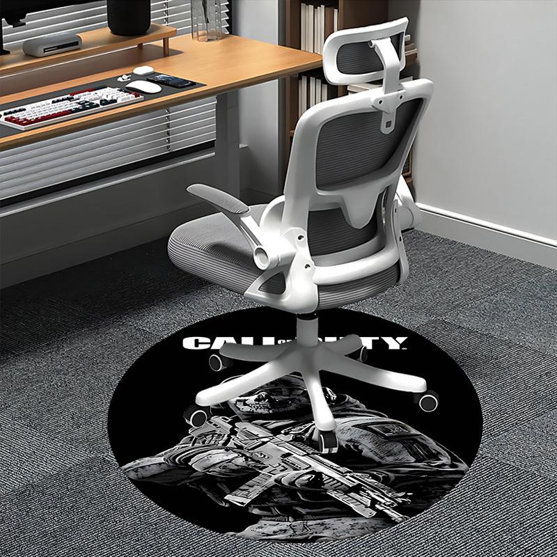 

Call of Duty Soldier,Tactical Operator Print Chair mat Round Rug-Office carpet, Machine Washable, Non-slip, Suitable for Living Rooms, Bedro 80cm by 80cm