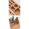 Leather Carving Punching Diamond Tools Storage Box Handmade DIY Beech Wood Tool Rack Printing Tool Leather Making Kit