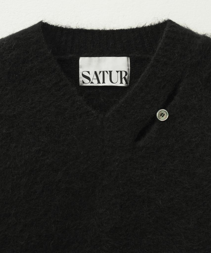 Seteo (W) Essen Two-Tone Mohair Blend Knit Black