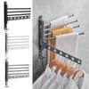 Rotatable 180 Towel Holder Space Aluminum Shower Room Towel Hanger Multifunctional Storage Organizer For Bathroom Accessories