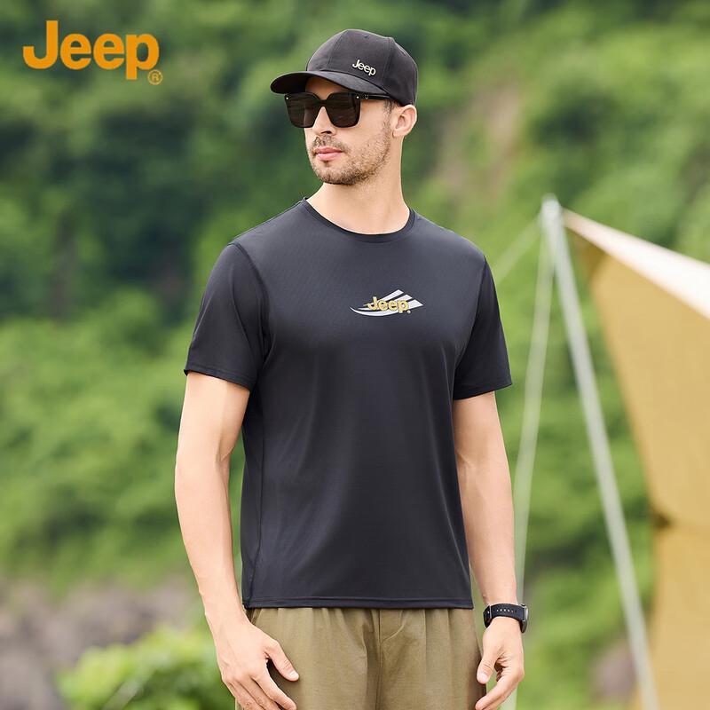 JEEP Men s Casual Drop Shoulder Short Sleeve T-Shirt 2XL