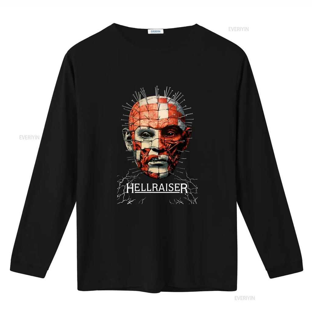 Hellraiser Pinhead Horror Movie Poster T Shirt for vintage Washed Stretched Slightly homme Soft Unisex Top For Everyday Wear