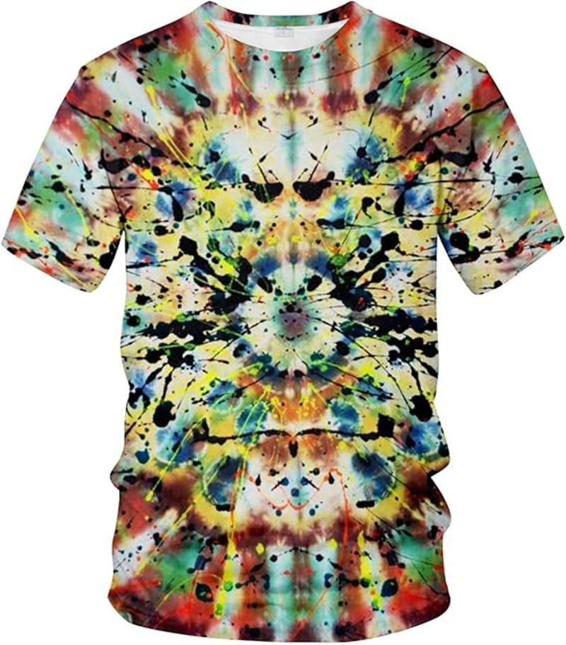 Módní Psychedelický Vzor Grafické Tričko Pánské 3D Tištěné Umění Hip Hop Osobnost Kulatý Výstřih Cool Krátký Rukáv Trička Unisex Vrchní Díly