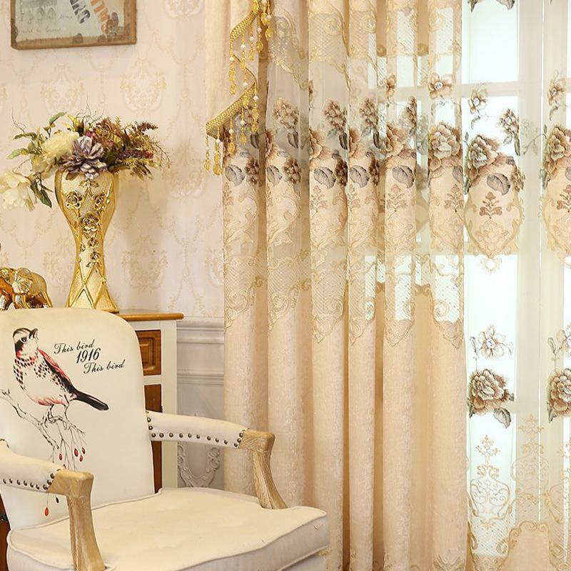 

Роскошные шенилловые вышитые шторы-солнцезащитные шторы для гостиной и столовой 130cm*265cm Curtains 2pcs