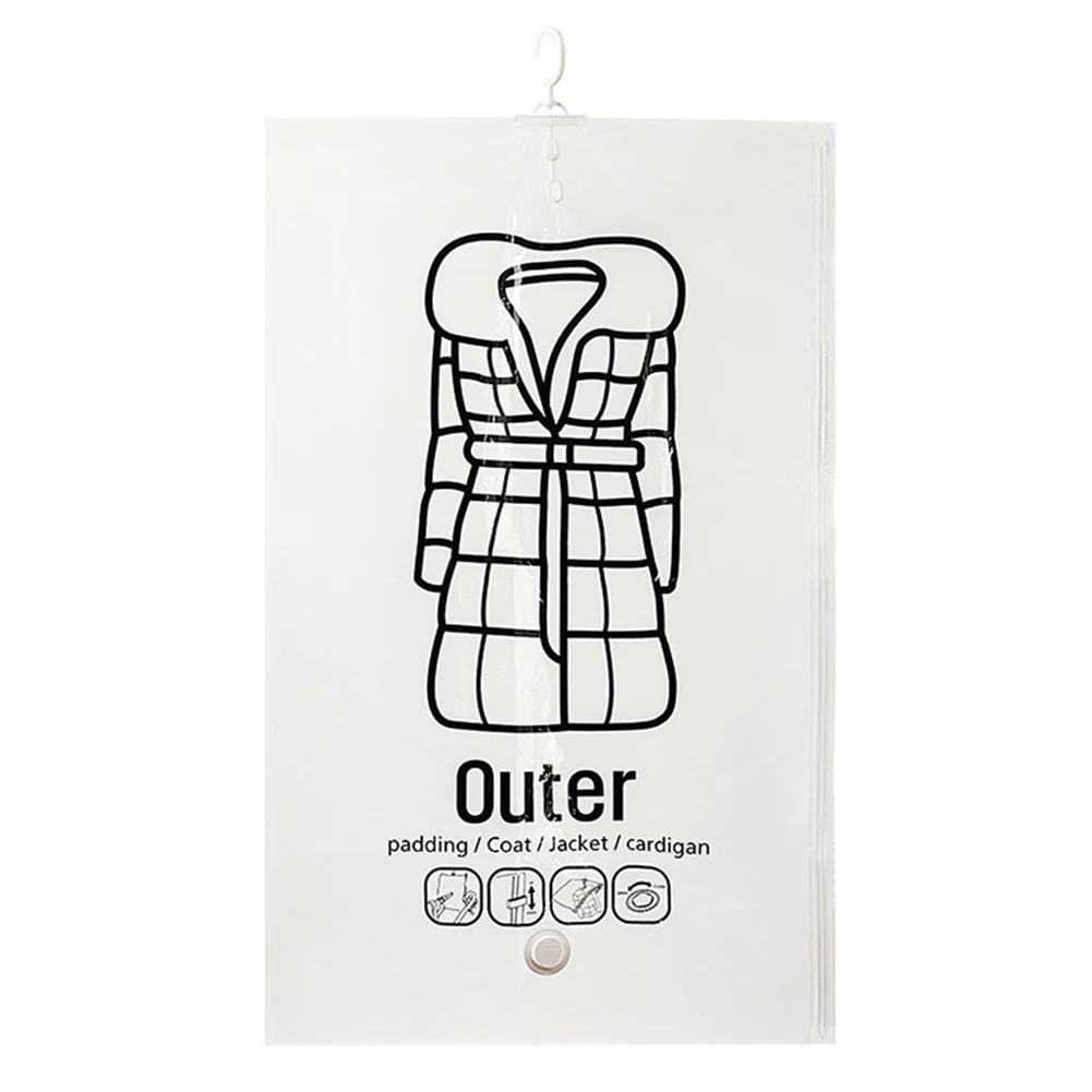 1-5 шт Подвесные вакуумные пакеты для хранения одежды компрессионные герметичные пакеты многоразовые пакеты с насосом для одежды гардероба одеял вакуумная упаковка 2660₽