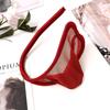Herren C-String Tangas Höschen Sheer Mesh Invisible Gay Bulge Pouch Unterwäsche