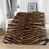 Fashion Animal Print Throw Lightweight 240g Flannel Blanket Soft Skin-friendly for Summer Cooling