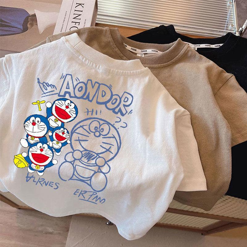 Boys Summer Cotton Cartoon Short Sleeve T Shirt Baby Round Neck Undershirt Kids Stylish Top