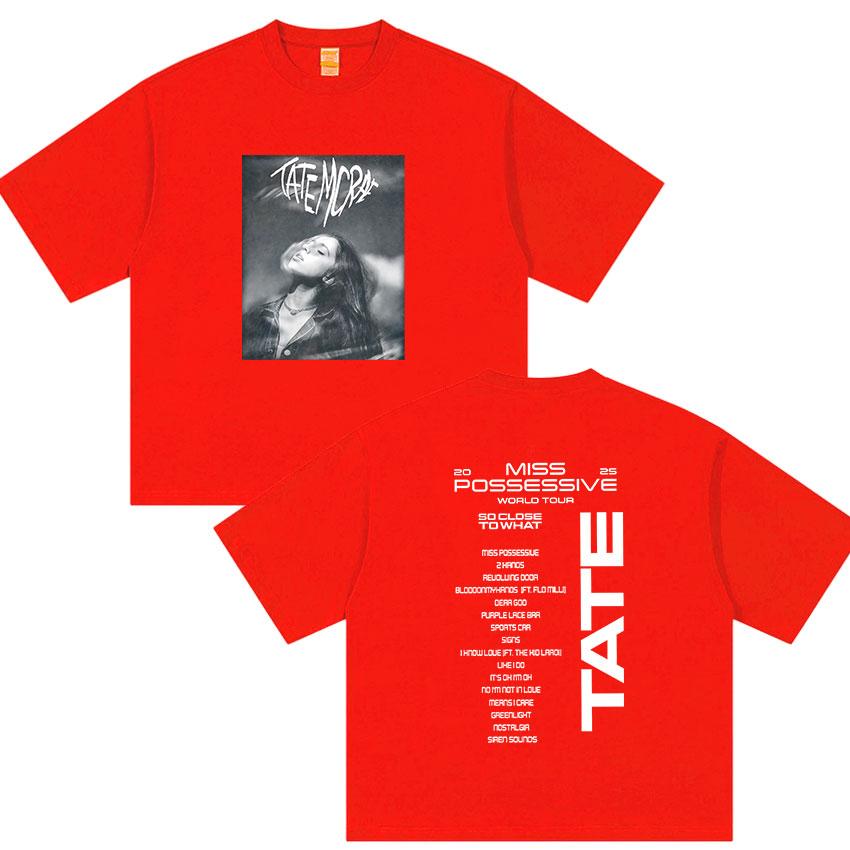 Tate McRae So Close To What New Album Graphic Tshirts Unisex Women Vintage Hip Hop Pop Music Short Sleeve Tshirt Streetwear