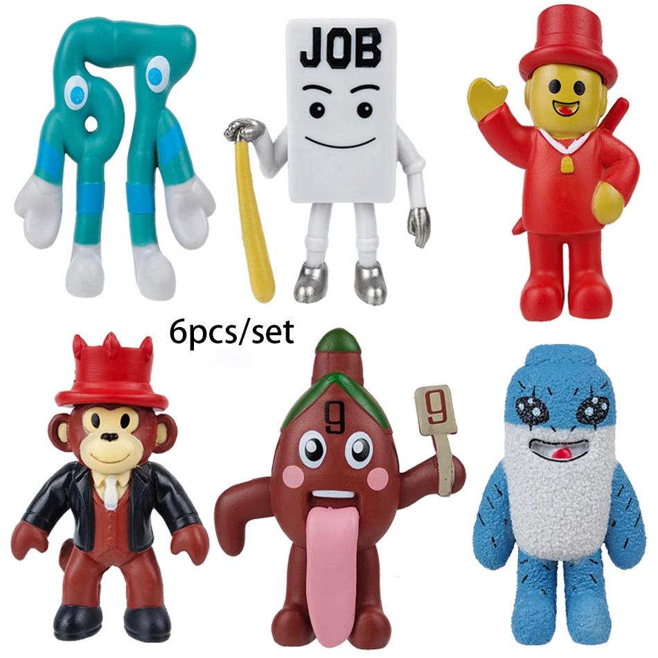 

6pcs/kit Steal A Brainrot Adorable Figurine No.9 House Animation Figure Plaything Game Peripherials Figures Animation Playthings Xmas Presents