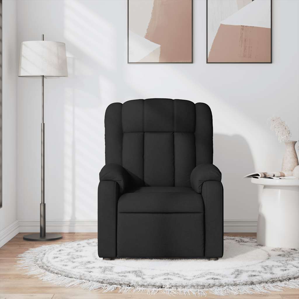 Vidaxl Foldable Massage Armchair, Black, Fabric Upholstered