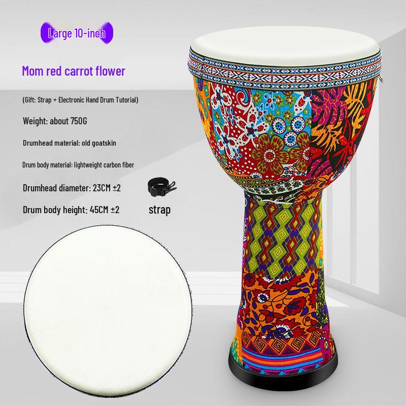 Sheepskin African Hand Drum for All Ages - Beginner To Professional