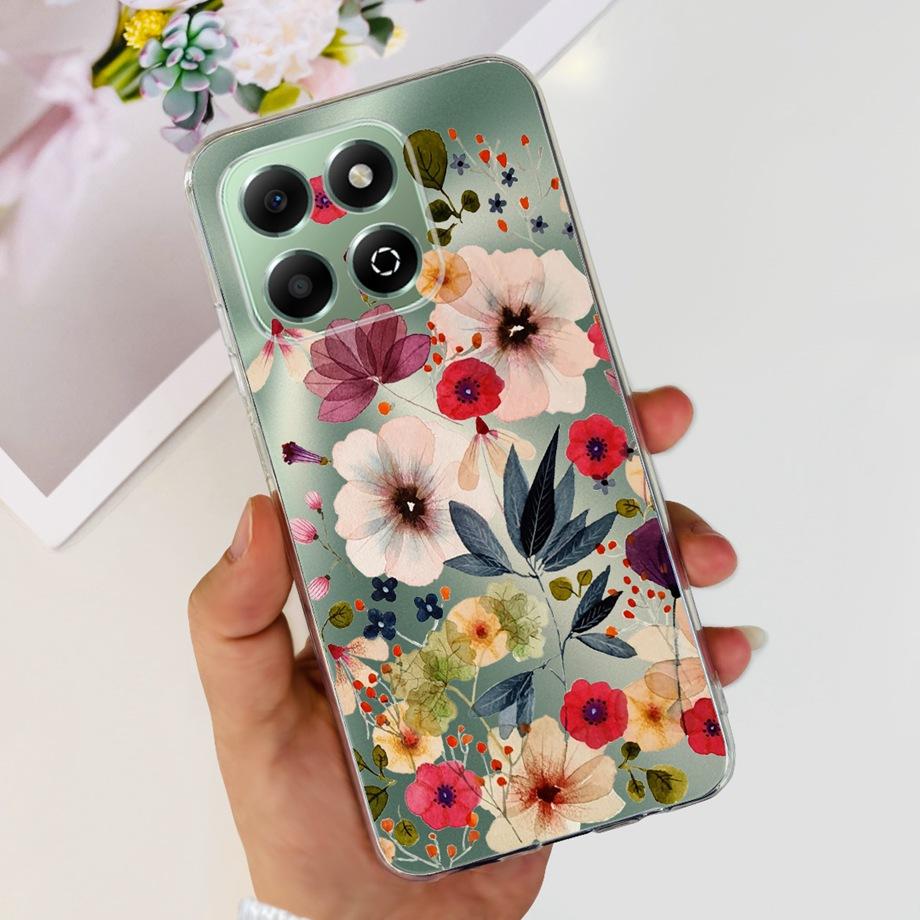 Phone Case for Honor X6b / Honor X6a Plus Transparent Shockproof Soft Cover Love Heart Butterfly Marble Bumper Camera Protection