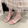 Fashion 2024 New Summer Slippers Women Shoes Fashion Sexy Thin Heels Flip Flops Woman Shoes High Heels Sexy Ladies Slipper