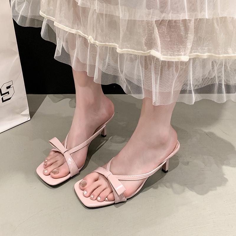 Fashion 2024 New Summer Slippers Women Shoes Fashion Sexy Thin Heels Flip Flops Woman Shoes High Heels Sexy Ladies Slipper