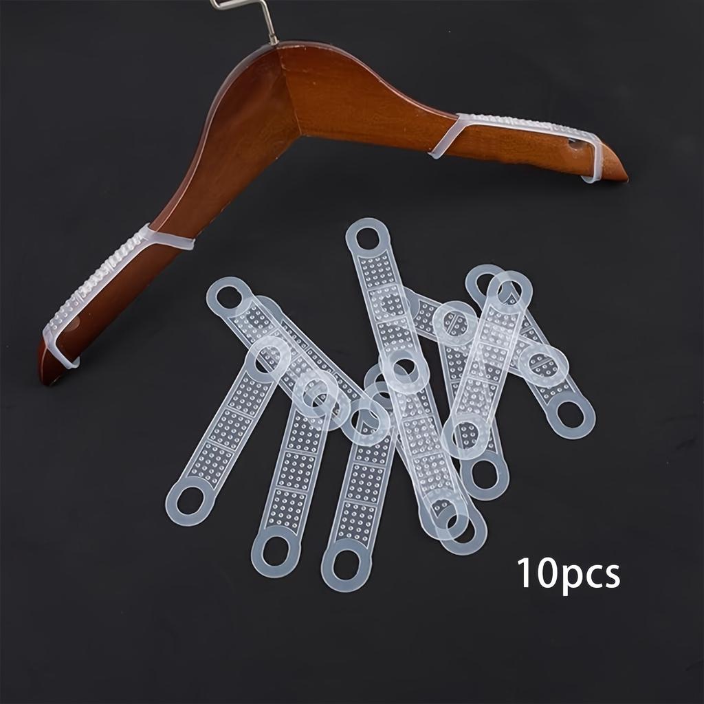 High Elasticity Transparent Rubber Hanger Cover - Hanger Anti Slip Pad, Suitable for Wooden and Single Character Hangers, Home