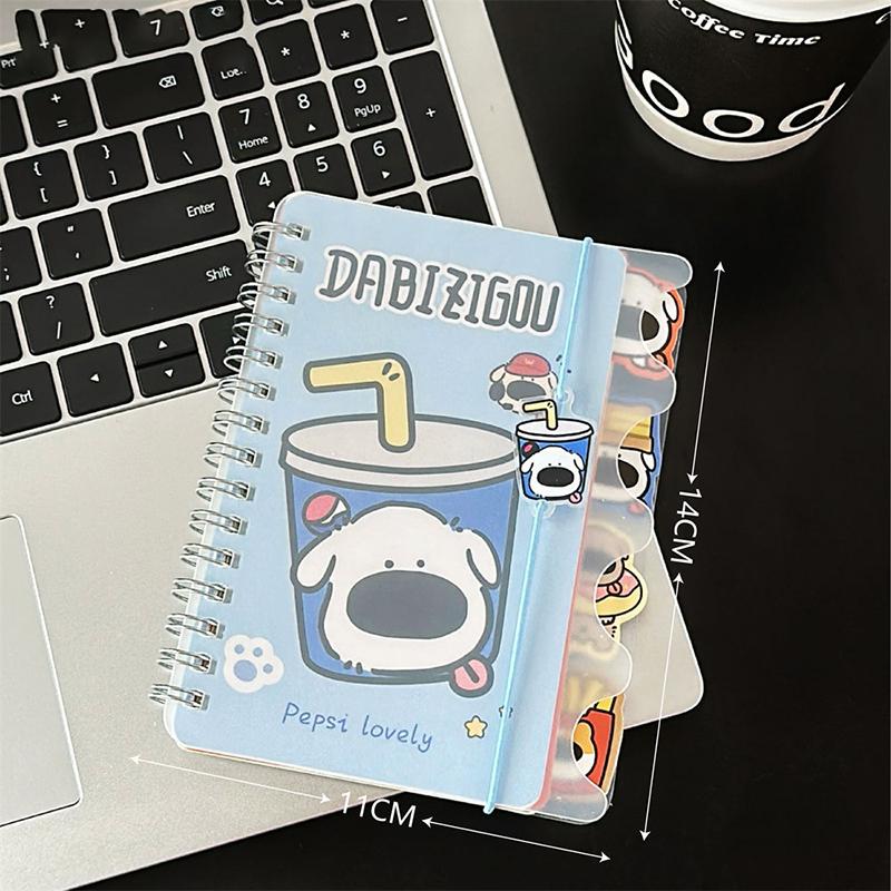 Creative Cartoon Puppy Coil Notepad Notebook Big Nose Dog Coil Book Cute Notebook Portable Account Book Notebook Stationery