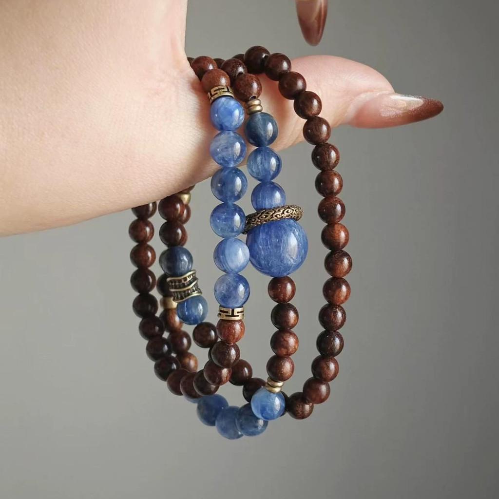 Stylish Sandalwood Bracelet Artisanal New Chinese Cultural Design For Men And Women