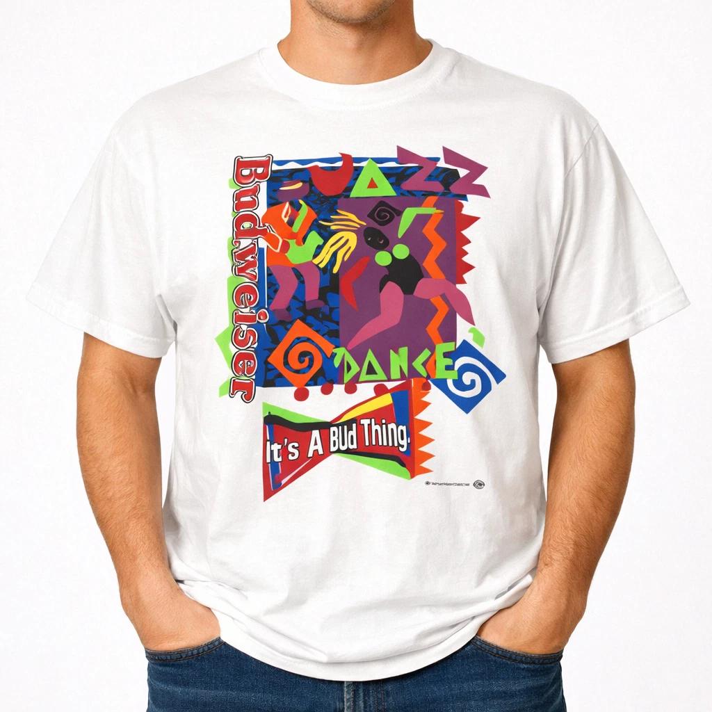 Vintage 90s Y2K Jazz Dance Graphic Tee White Retro Music Shirt Unisex S-3XL XXL