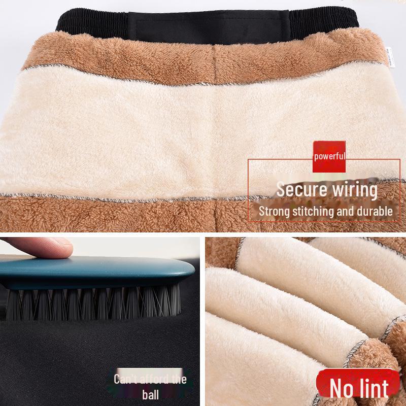 Pánské zesílené ležérní zimní kalhoty - Hřejivé bavlněné sametové kalhoty pro středního věku a starší