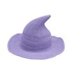 Faltbarer Strick-Hexenhut Halloween Kostüm Party Kegelspitze Breiter Rand Damen Accessoire In Mehreren Farben