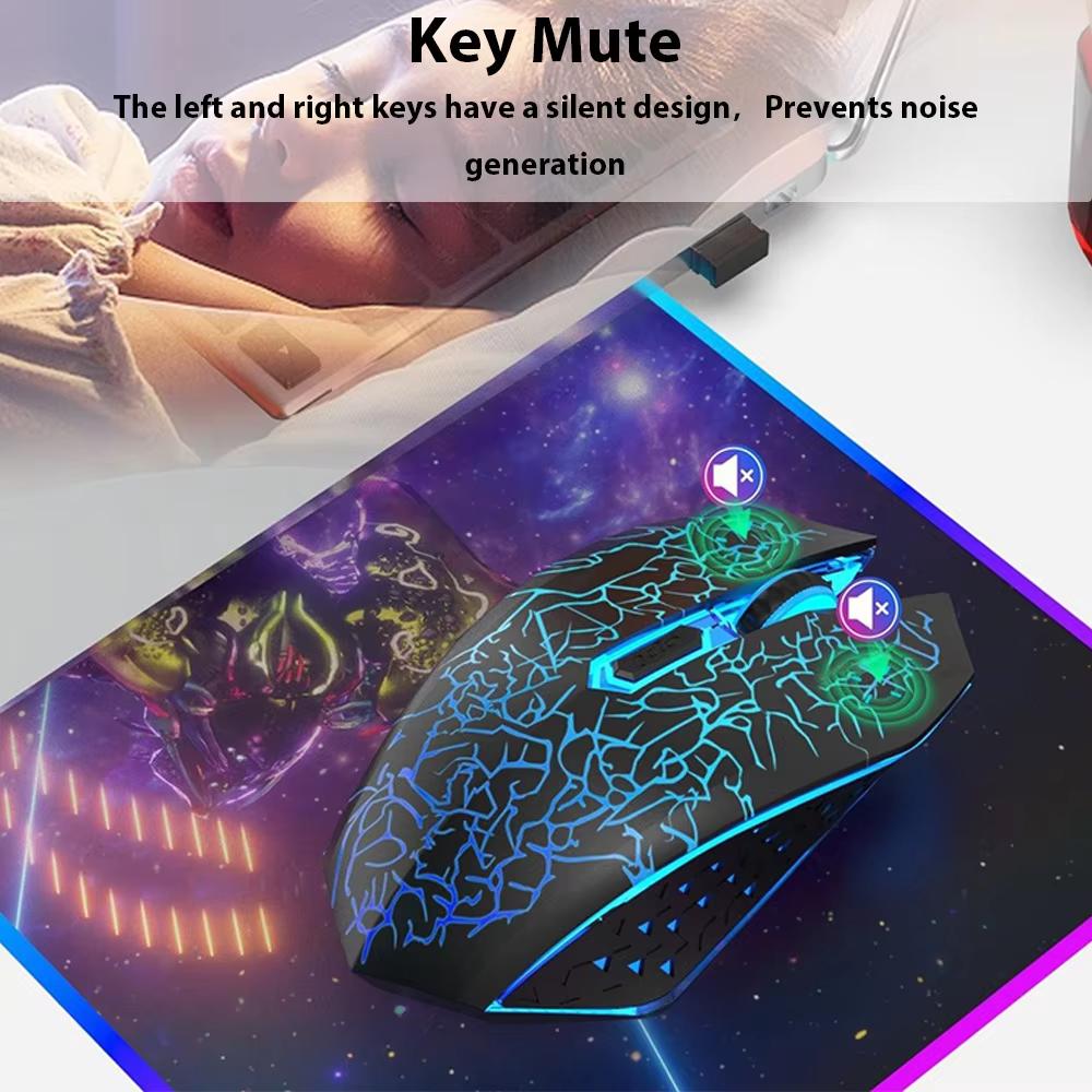 2,4G bezdrátová myš Bluetooth Herní myš Silent Mouse Dobíjecí myš RGB 1600 DPI Myš pro počítač Laptop Tablet PC Macbook