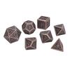 7pcs Rolling Dice Set Metal Role Playing Polyhedral Color Beautiful Dices Toy for Teaching