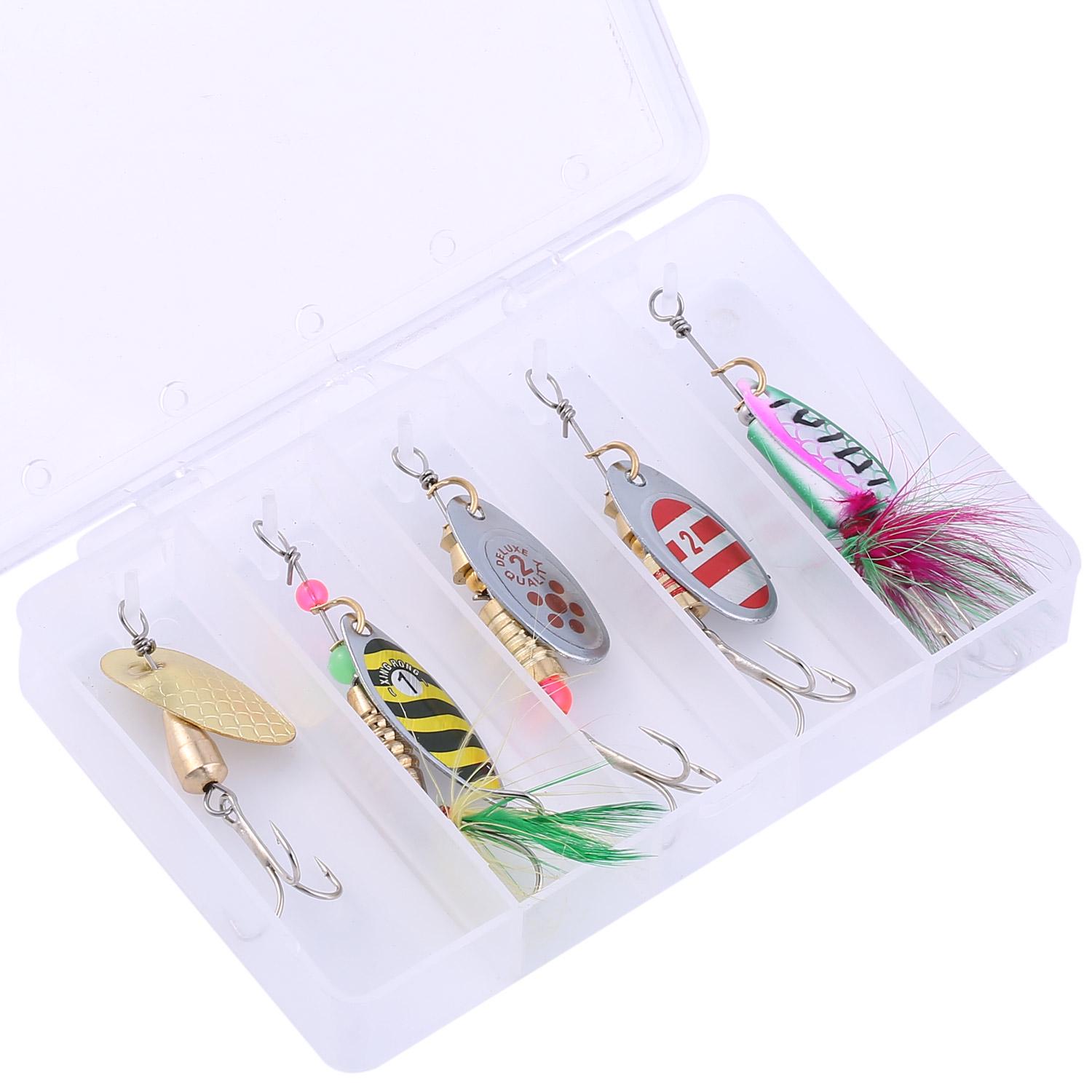 

Рыболовная ложка с блестками, воббер, рыболовные приманки с острыми крючками для ловли карпа, рыболовные аксессуары 5pcs