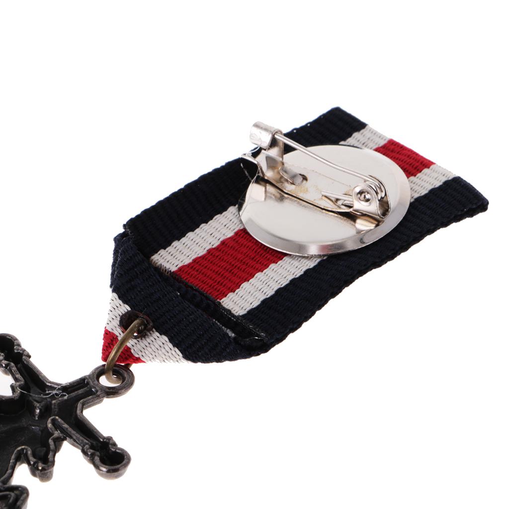 2 stykker unisex vintage marine stil dress medalje brosje jakkeslag Pin punk smykker