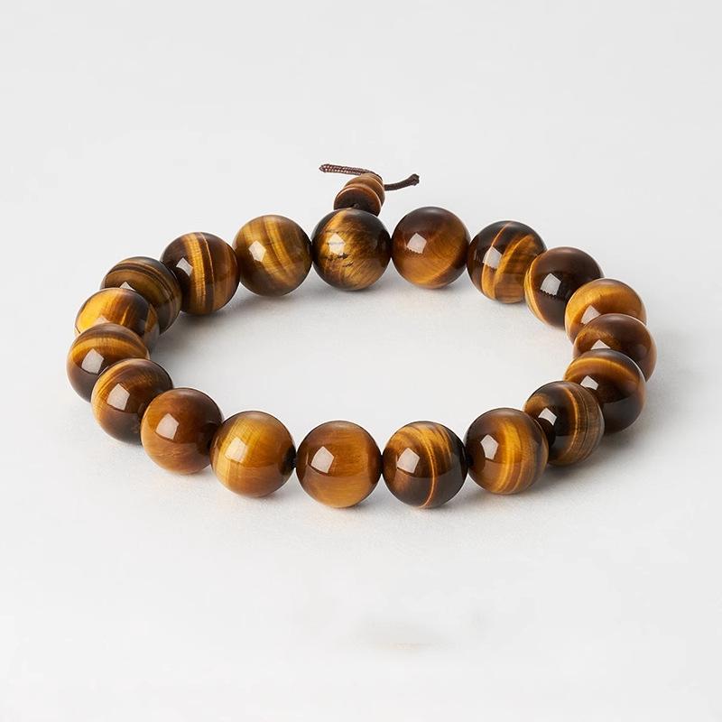 

Natural yellow tiger eye stone bracelet for both men and women, new Chinese-style fortune-attracting gourd gold tiger eye bracelet, popular trendy Tigereye10mm
