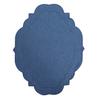 Linen Placemats with Embroidery Overlocking Dining Placemats Durable Anti-Slip Table Protector for Hotel Restaurant Kitchen