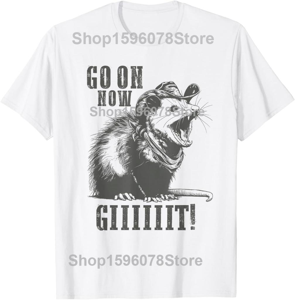 Three Possum Moon 3 Opossum Lover Funny Weird T-Shirt Humor Funny Mysterious Mouse Graphic Tee Top Joke Gifts Men Clothes