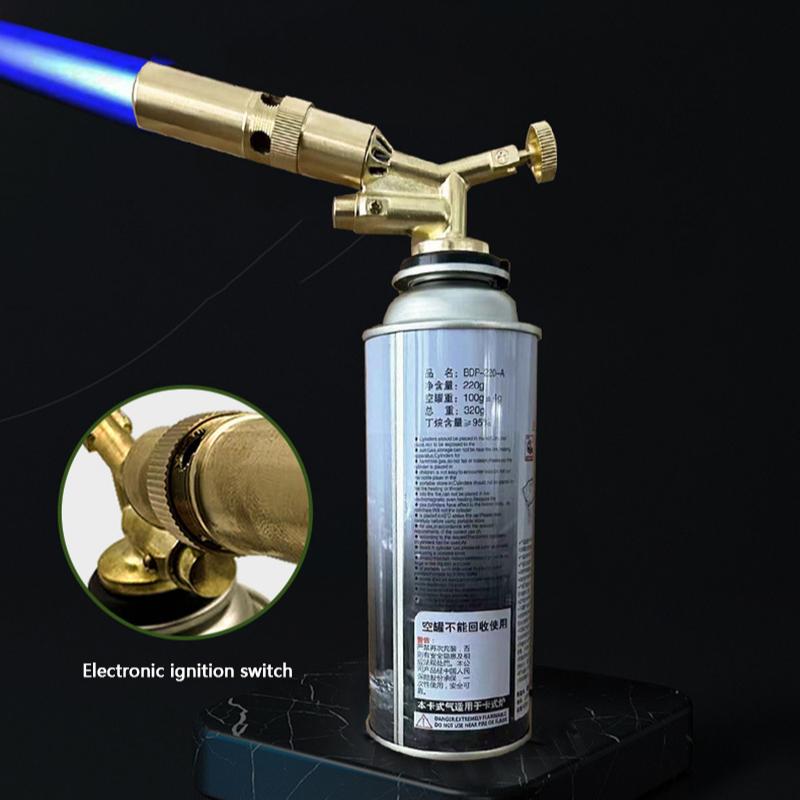 Portable Butane Blow Torch Gas Torch BBQ Baking Metal Welding Lighter Flame Gun Metal Welding Heating Igniter Tool for Cooking