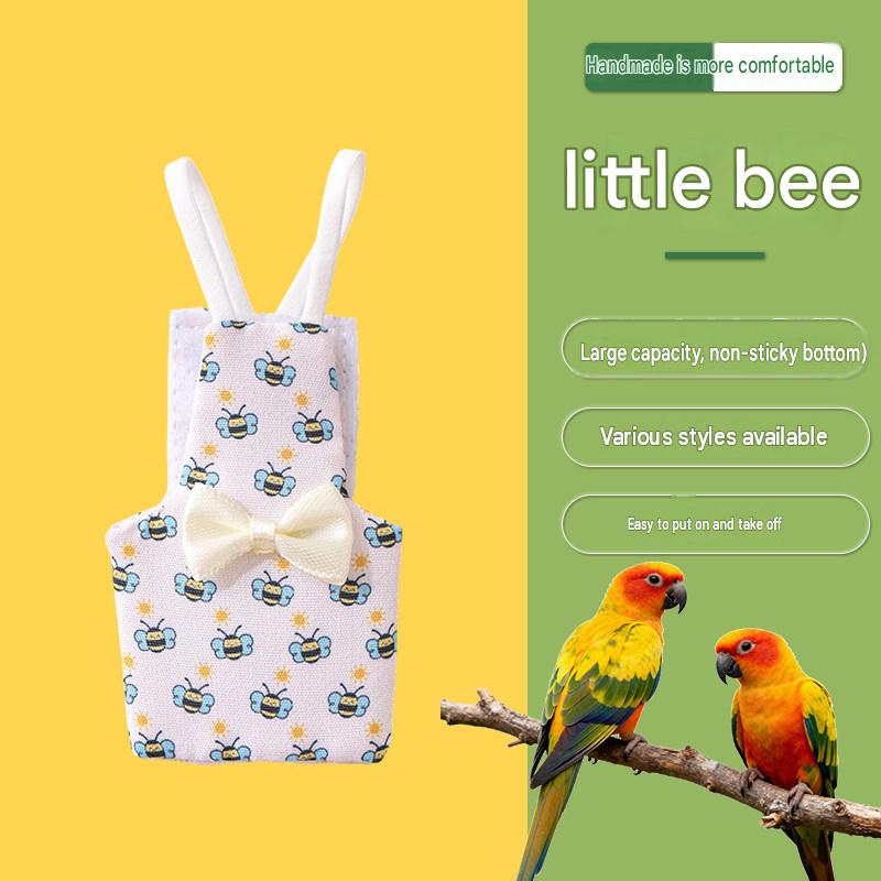Bird Diaper Parrot Flight Suit Anti-Cold Belly Guard Parrot Diaper Pants for Outing Wear Adjustable