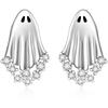 Halloween Horror Ghost Stud Earrings, European and American Halloween Ghost Ear Jewelry