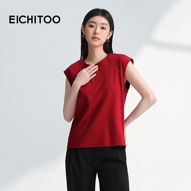 EICHITOO Women s Retro Red Cotton T-Shirt L
