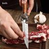 5pcs Hammer Tap Knife Set Household Kitchen Knife Stainless Steel Slicer Boning Knife Sharp Slaughter Knife with Fish Scissors