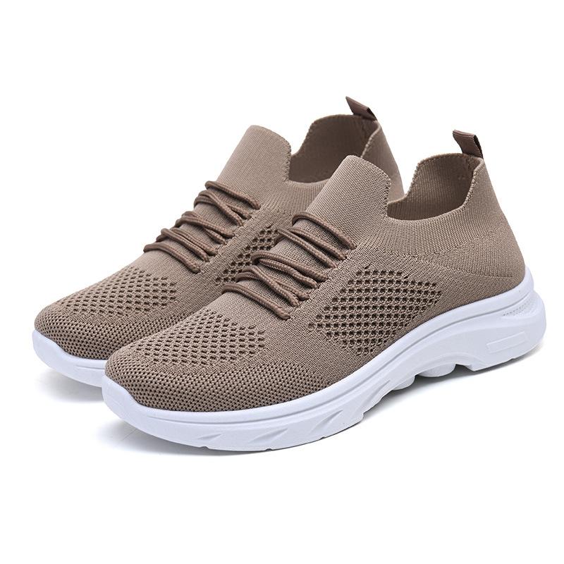 Módní obuv Dámské tenisky Prodyšné pletené Platformové Lehké Ležérní Běžecké boty Pohodlná Měkká podrážka Nazouvací Sportovní obuv