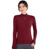 Unisex Slim Fit Knitted Half Turtleneck Shirt - Thick Velvet Lined for Autumn/Winter Warmth, Long Sleeve