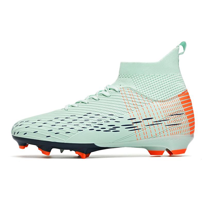 35-45Kids Soccer Shoes  Adult Large Fashion Long Nail High Top Football Shoes Football Training Sneakers