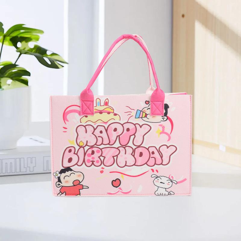 Custom Cartoon Felt Bags - Baby Full Moon Party Favors, DIY Gifts, Cute Handbags for Activities and Advertising