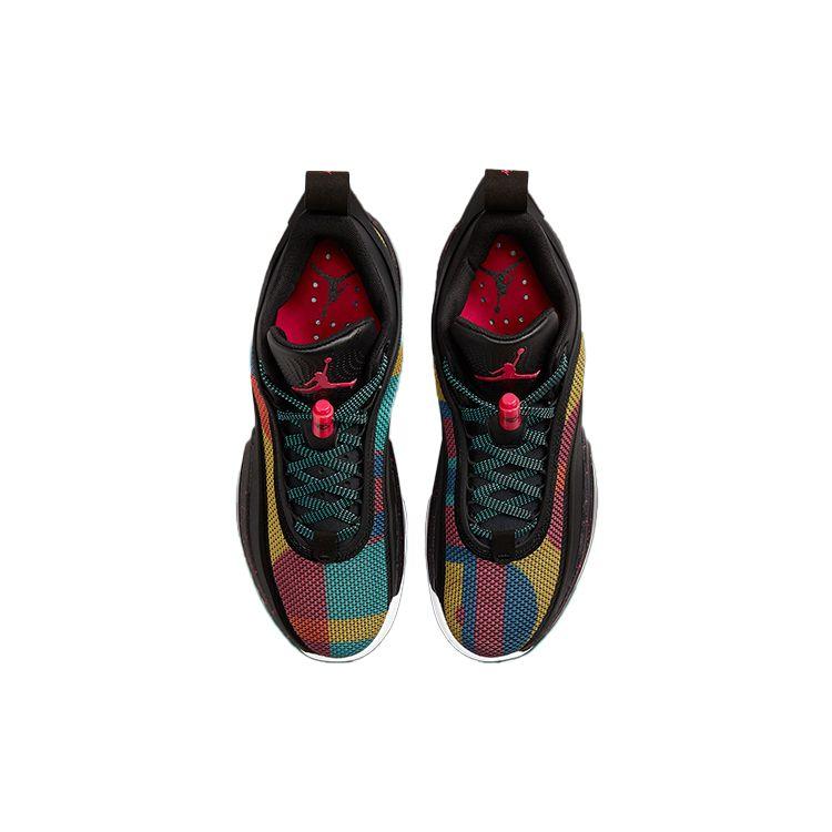 Air Jordan 36 Low Black Multi-Color Men Sneakers Washed-Teal Vivid-Sulfur Rush-Pink DH0833-063