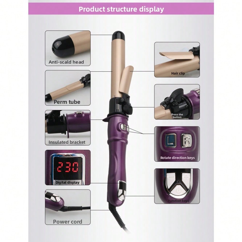 Auto Rotating Electric Hair Curler For Men Women Home Dressing Room Hairstyling 1PC Birthday Gift Anti-Scald Ceramic Constant Temperature