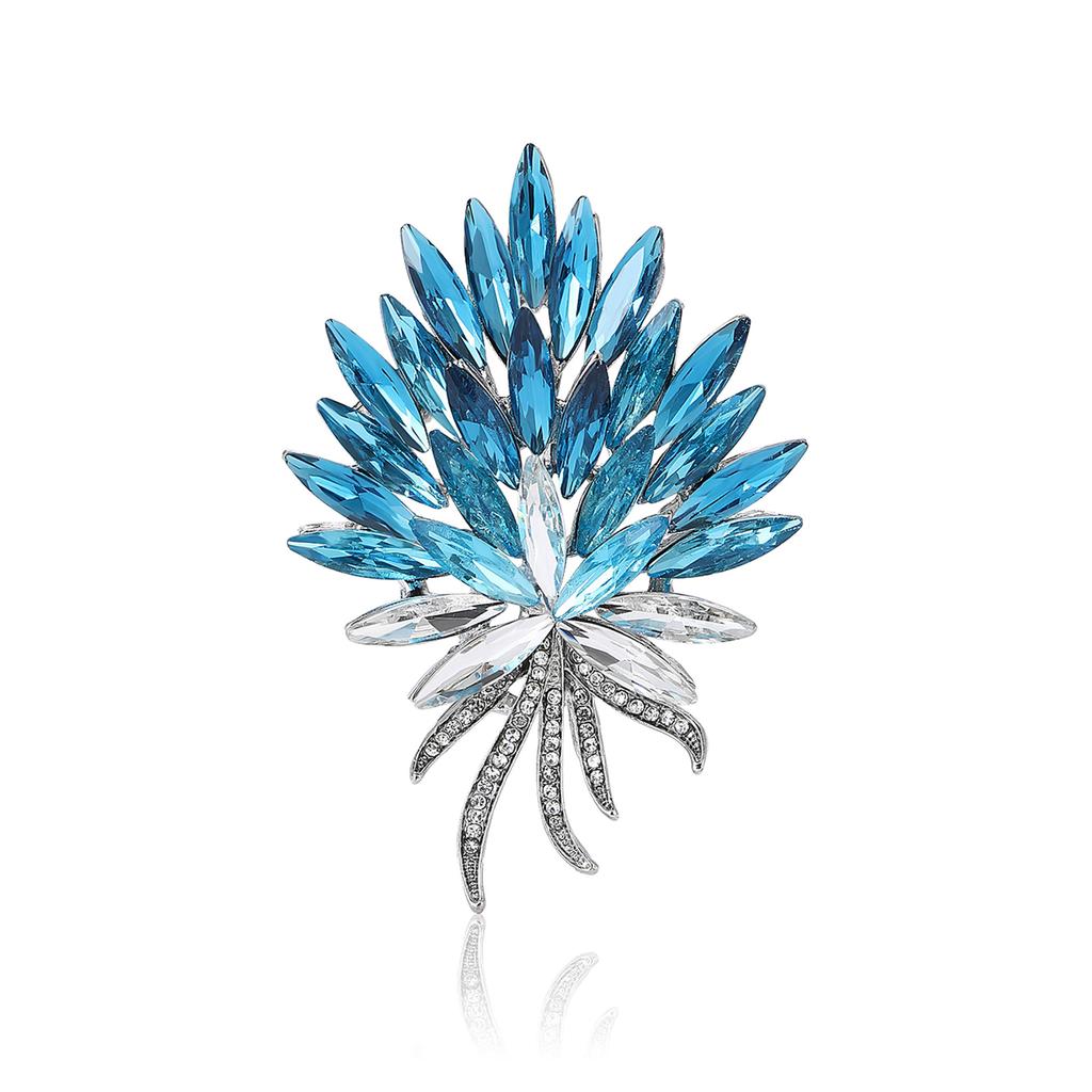 Stylish And Elegant Alloy Big Torch Brooch, High-End Temperament Women'S Suit Coat Corsage Jewelry Pin