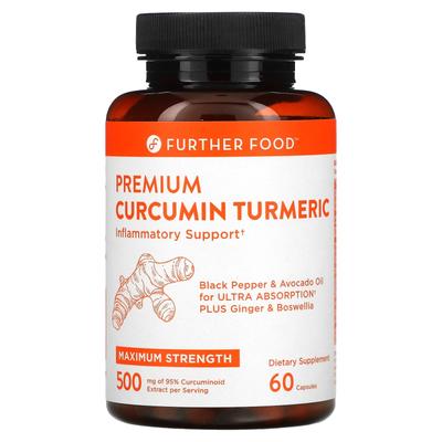 Premium Curcumin Turmeric, Maximum Strength, 500 Mg, 60 Capsules